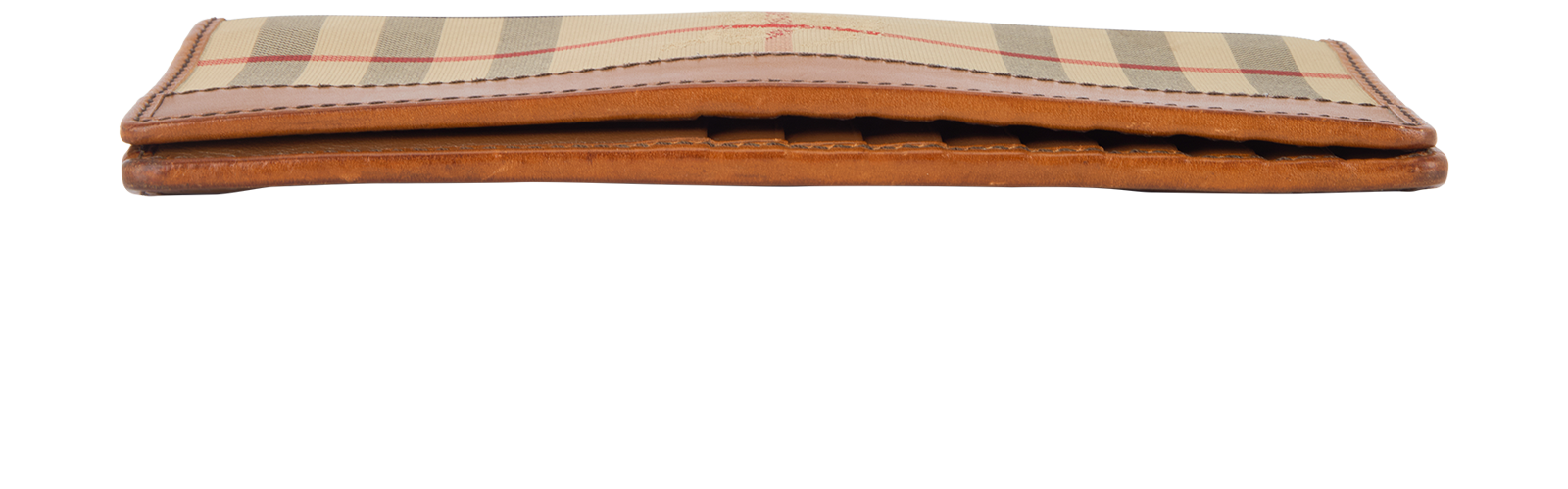 Burberry Check Wallet, &pound;90, Accessories, Beige/Brown, Canvas/Leather, Top view